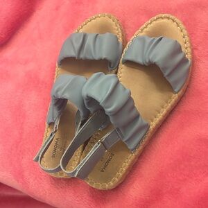 Sonoma Light Blue Ruched Sandals